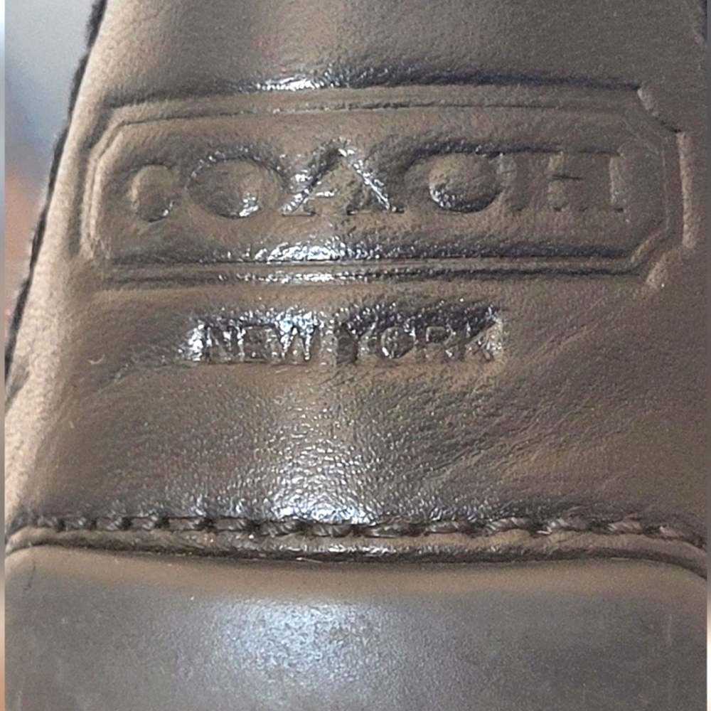 Coach NY Black Leather ,Bow Loafers Slip On Shoes Women's 9.5 - Picture 13 of 14